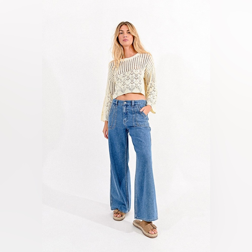 Molly Bracken wide leg denim pants
